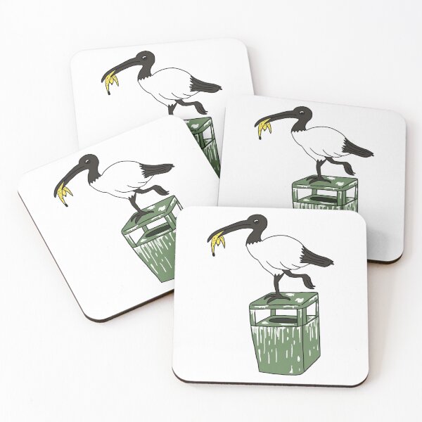 Item preview, Ibis Eating Banana Peel On Poo Covered Bin designed and sold by SimpleJoyStyle.