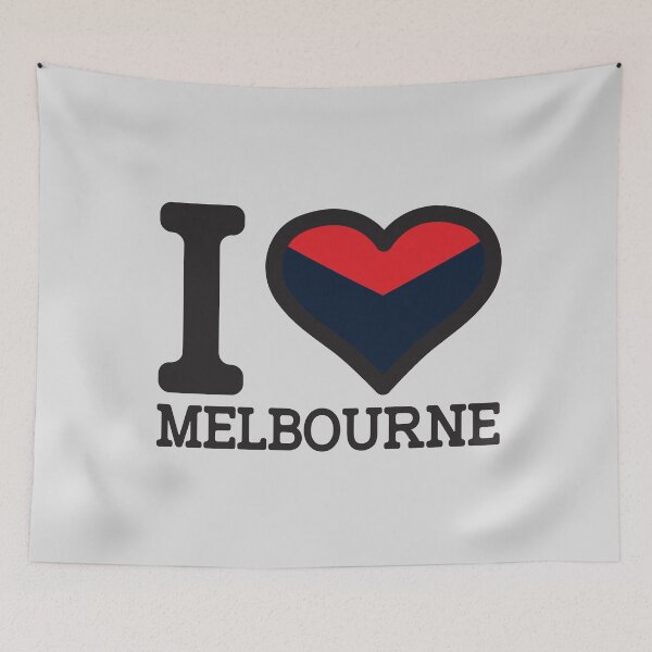 Item preview,  “I love Melbourne” AFL & AFLW Inspired Apparels, Merchandise, T Shirts,Leggings, Skirt, Mask, Apron, Eco Bag designed and sold by Ink Inc.