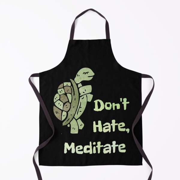 Item preview, Don't Hate Meditate Funny Turtle Meditating designed and sold by TheButtonCrew.