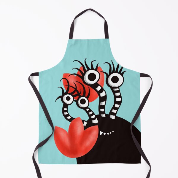 Item preview, Cute Black Monster With Abstract Tulips designed and sold by Boriana Giormova.