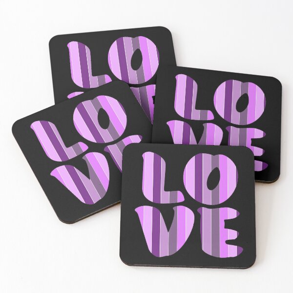 Item preview, Letters spelling LOVE with colorful stripes designed and sold by With My Hands By K.