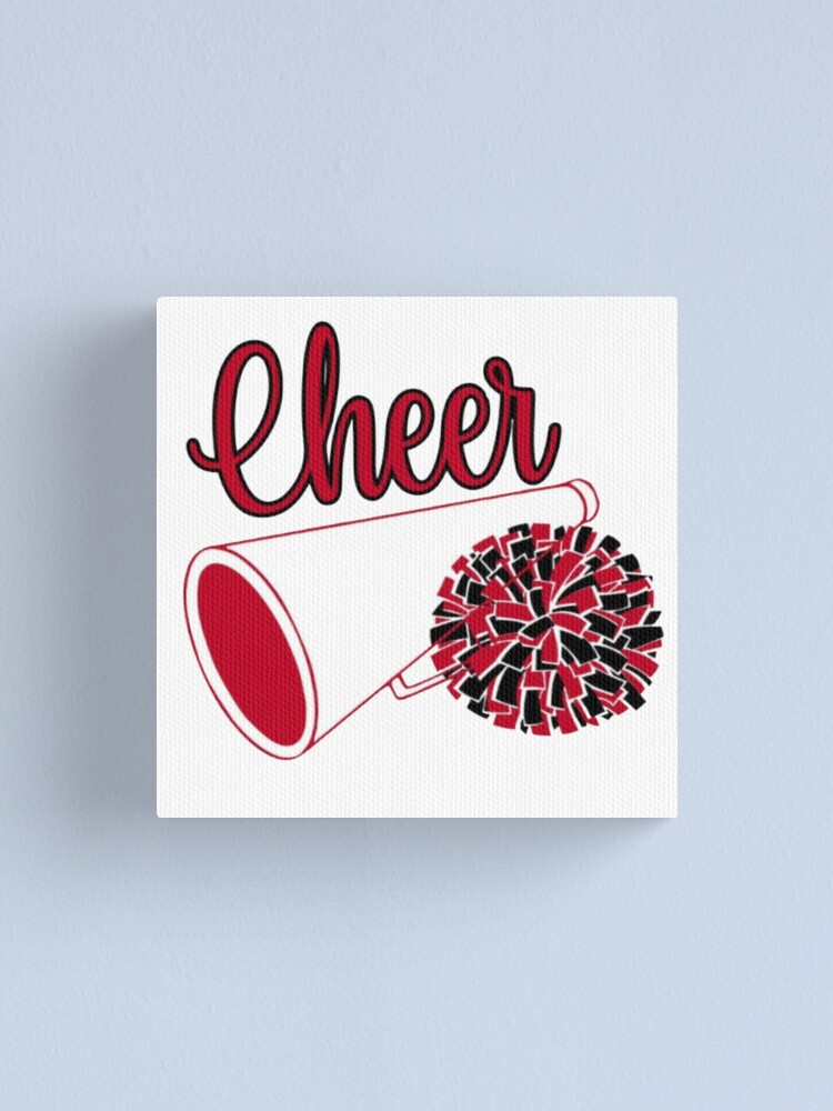 Cute Cheer Design Red and Black Canvas Print for Sale by shopsimply