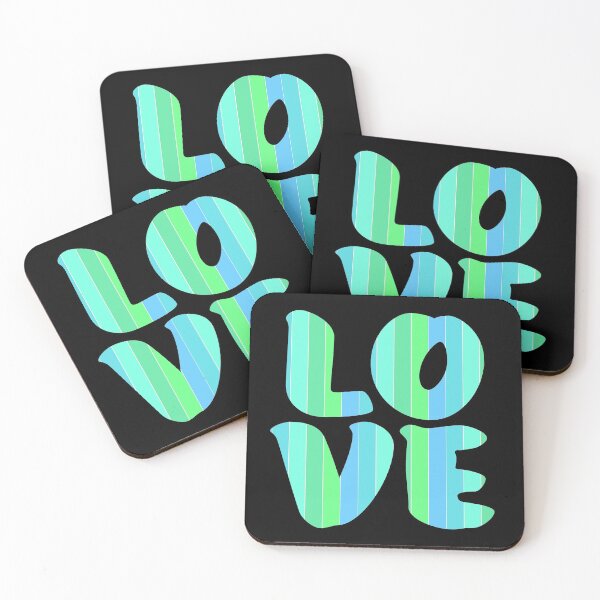 Item preview, Letters spelling LOVE with colorful stripes designed and sold by With My Hands By K.
