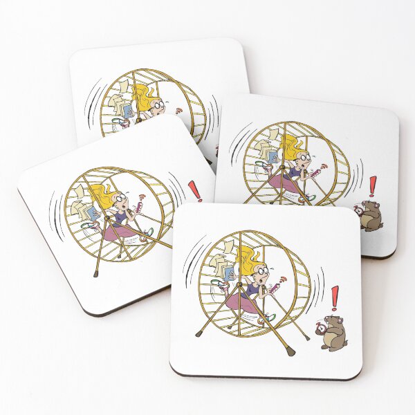 Item preview, Girl running inside the hamster wheel designed and sold by Antoons.