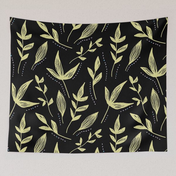 Aperçu de l'œuvre Feuille jaune esthétique avec motif de points créée et vendue par TheCosmosStore.