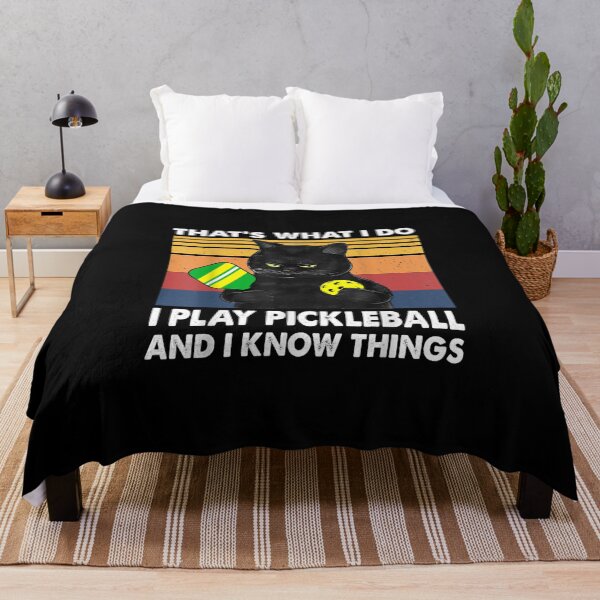Item preview, That’s what I do I play Pickleball and I know things Cat designed and sold by birdmorrison.