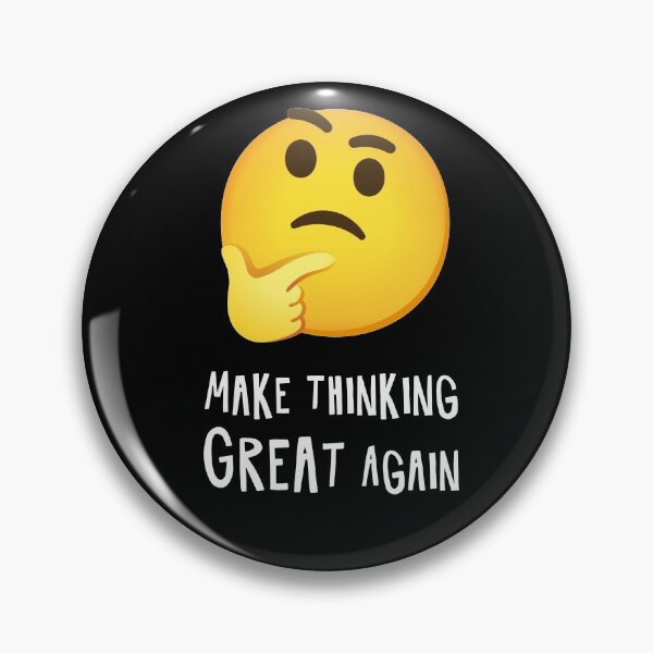 Artikelvorschau, Make Thinking Great Again - Smiley - Emoticon - dunkel - fun4m3 entworfen und verkauft von IchBinChrist.