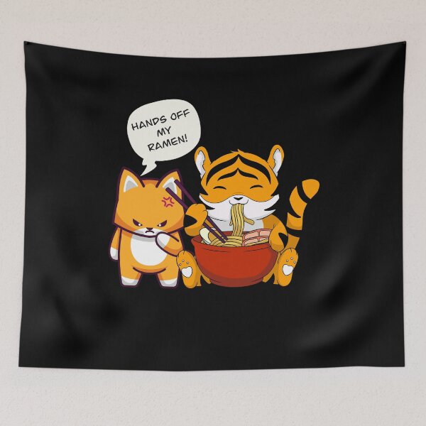 Item preview, Cat Vs Tiger Ramen Graphic designed and sold by wdyoungblood.