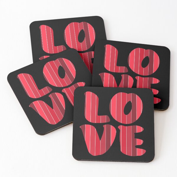 Item preview, Letters spelling LOVE with colorful stripes designed and sold by With My Hands By K.