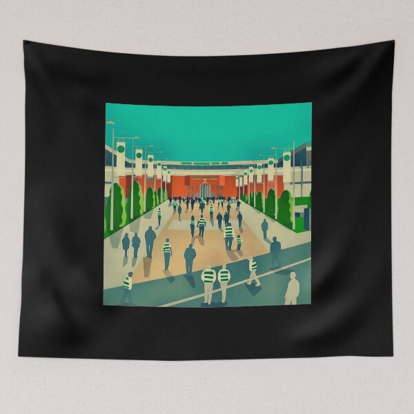 Item preview, The Celtic Way Parkhead Large Canvas Poster Pillow designed and sold by thebeardedscot.