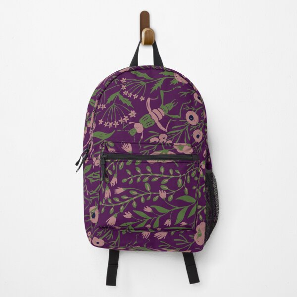 Item preview, INSECT AND FLOWER GARDEN - GREEN AND PURPLE designed and sold by Stylishboutique.