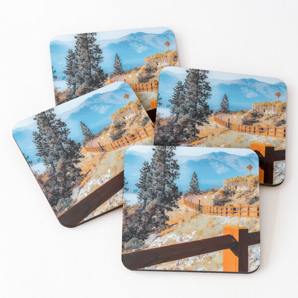 Item preview, walkway with pine tree and mountains view at Lake Tahoe, Nevada, USA designed and sold by Mrvell.