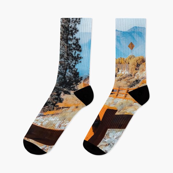 Item preview, walkway with pine tree and mountains view at Lake Tahoe, Nevada, USA designed and sold by Mrvell.