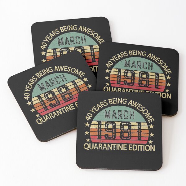 Item preview, 40 Years Old Gift March 1981 40th Quarantine Birthday designed and sold by WinterSkoch.