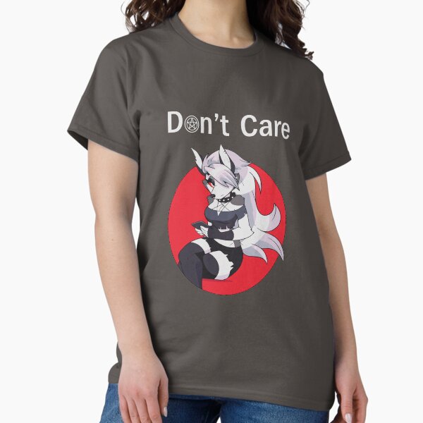 Vista previa del artículo con la obra «Helluva Boss Loona "Don't Care" (Dark)», diseñado y vendido por grofith22.