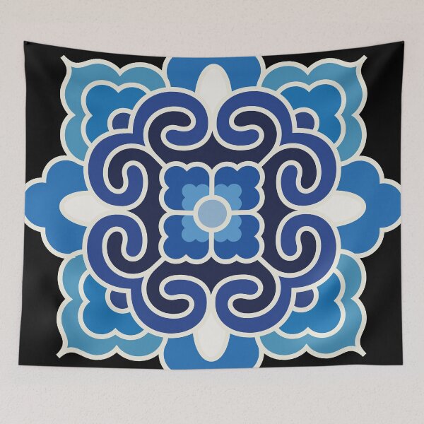 Item preview, Korean Traditional Beige Pattern Style 18 on Black BG designed and sold by FollowtheOrigin.