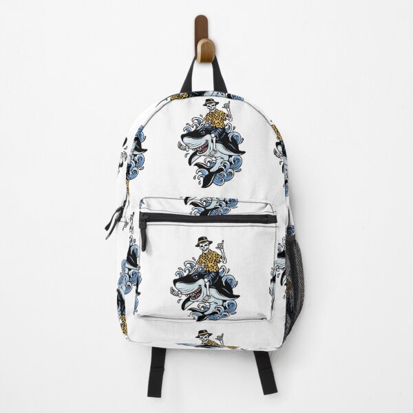 Item preview, Skeleton Riding Shark designed and sold by RedsStickerShop.