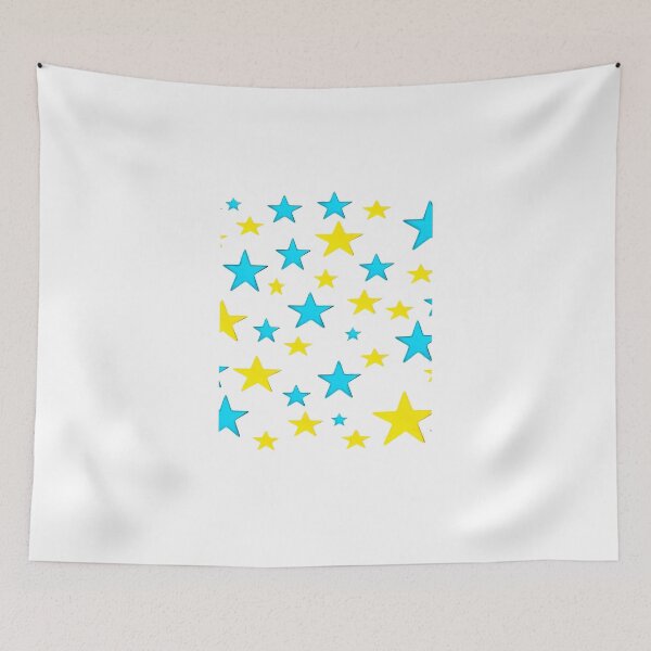 Item preview, Blue Yellow Star Pattern designed and sold by TOUPOINT.