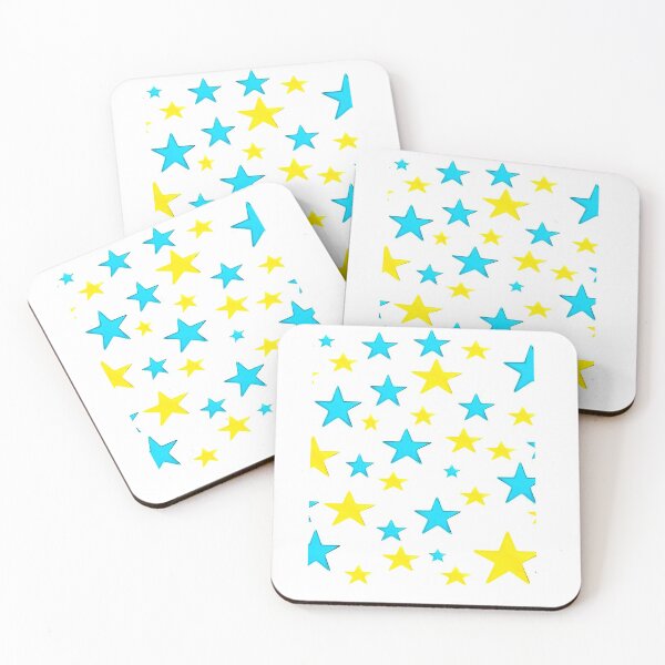 Item preview, Blue Yellow Star Pattern designed and sold by TOUPOINT.