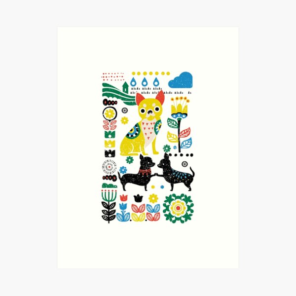 Scandinavian Chihuahua Art Print