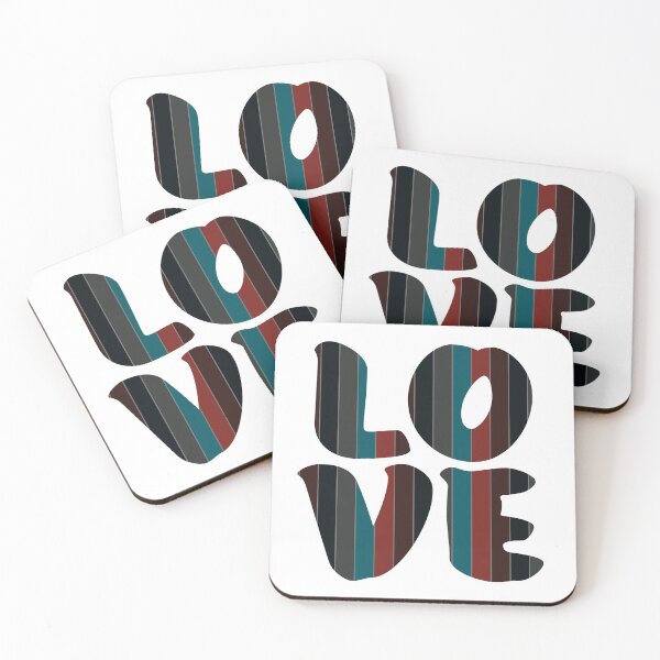 Item preview, Letters spelling LOVE with colorful stripes designed and sold by With My Hands By K.