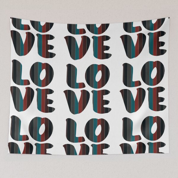 Item preview, Letters spelling LOVE with colorful stripes designed and sold by With My Hands By K.