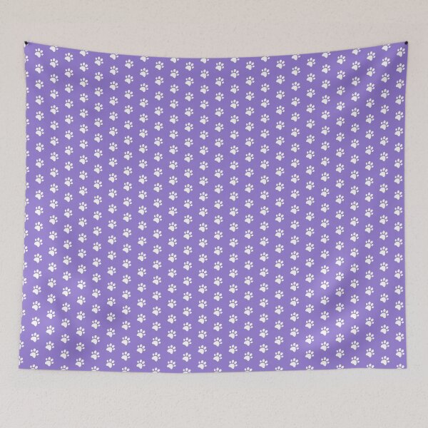 Item preview, Cat Paw Print in White and Purple (Lilac) designed and sold by Vincent White.