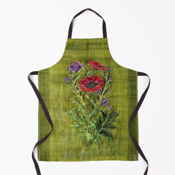 Item preview, Poppies and Wildflowers Embossed on Aluminum designed and sold by Marcella Chapman.