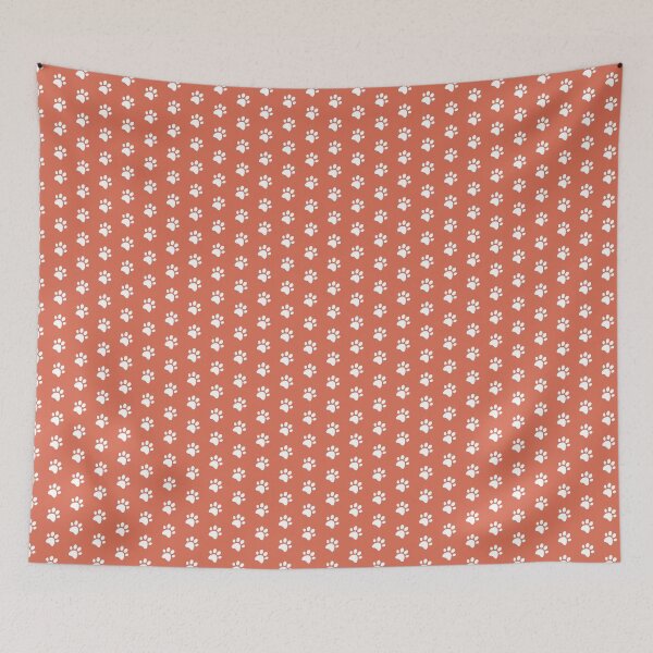 Item preview, Cat Paw Print in White and Salmon designed and sold by Vincent White.