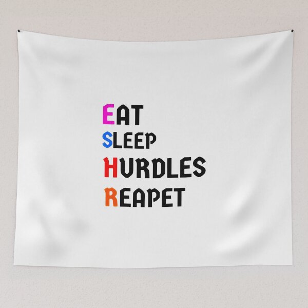 Item preview, eat sleep hurdles repeat designed and sold by TOUPOINT.