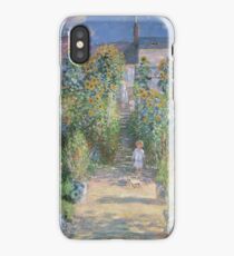 Claude Monet - The Artists Garden at Vetheuil iPhone Case/Skin