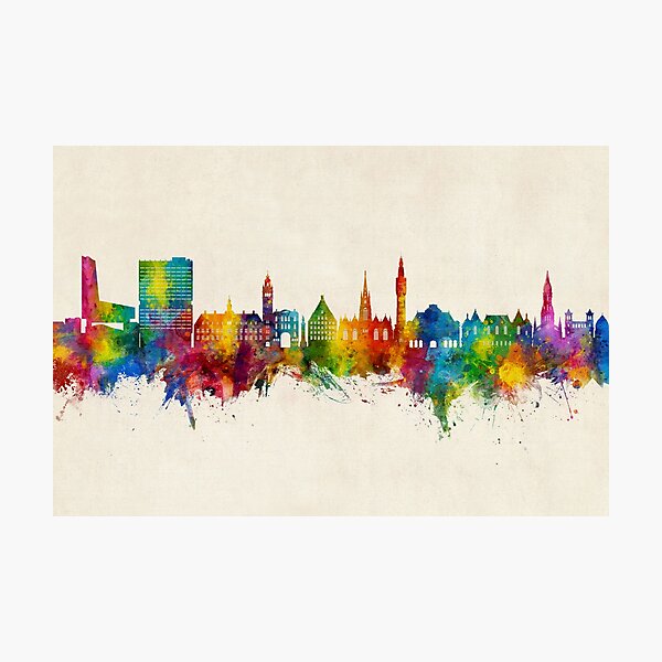 Vista previa del artículo con la obra «Lille France Skyline», diseñado y vendido por ArtPrints.
