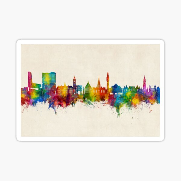 Vista previa del artículo con la obra «Lille France Skyline», diseñado y vendido por ArtPrints.