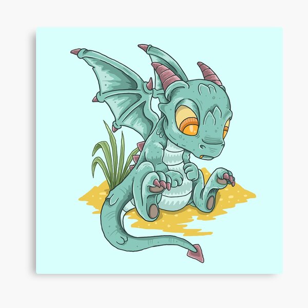 Art Mural Sur Le Theme Yeux De Dragon Mignon Redbubble