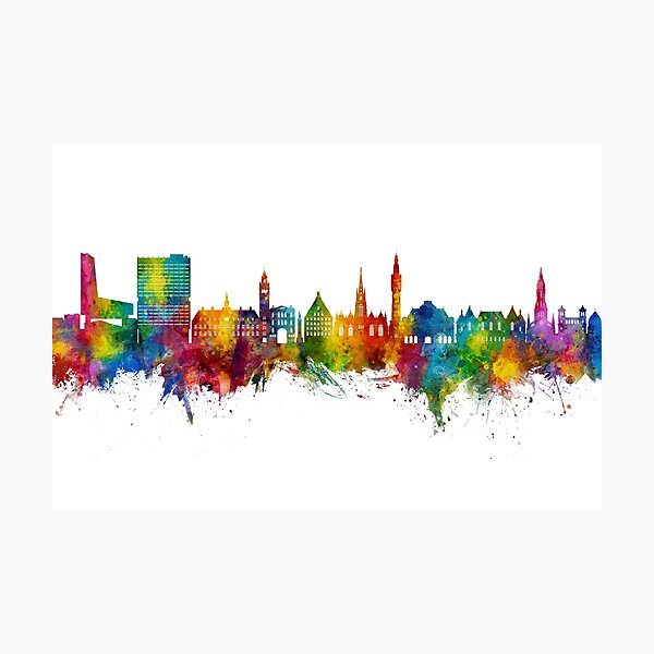 Vista previa del artículo con la obra «Lille France Skyline», diseñado y vendido por ArtPrints.