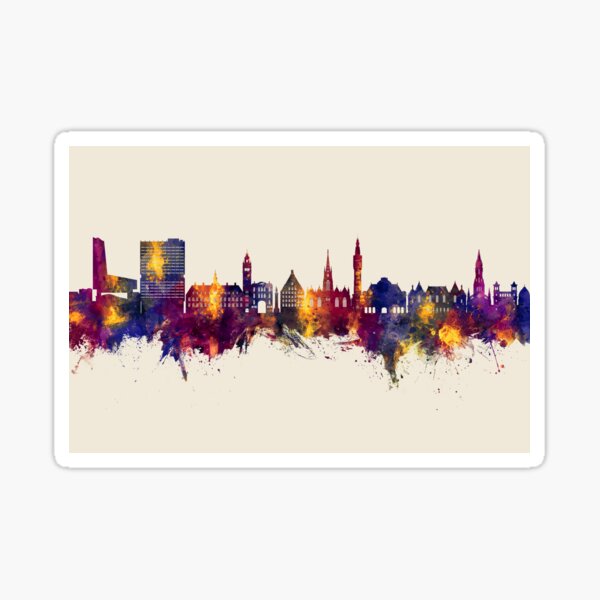 Vista previa del artículo con la obra «Lille France Skyline», diseñado y vendido por ArtPrints.