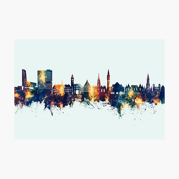 Vista previa del artículo con la obra «Lille France Skyline», diseñado y vendido por ArtPrints.