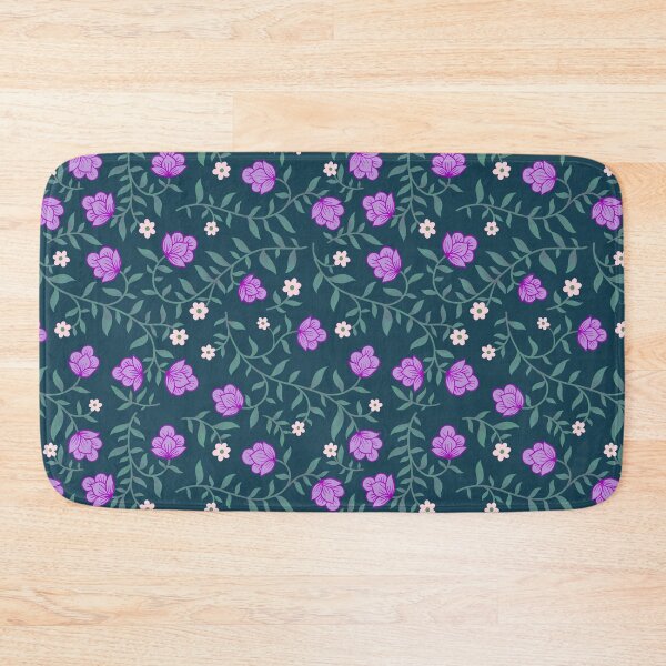 Item preview, Indian Garden - Floral Pattern (Purple on dark) designed and sold by Artsychoke.