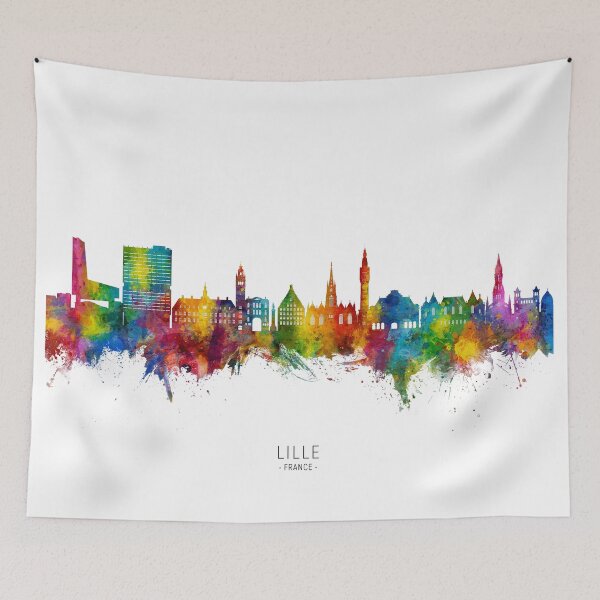 Item preview, Lille France Skyline designed and sold by ArtPrints.