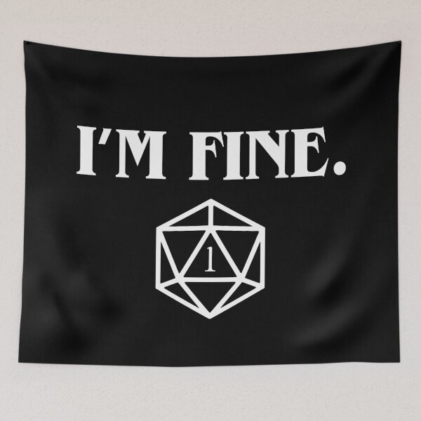 Item preview, I'm Fine Critical Fail Dice designed and sold by pixeptional.