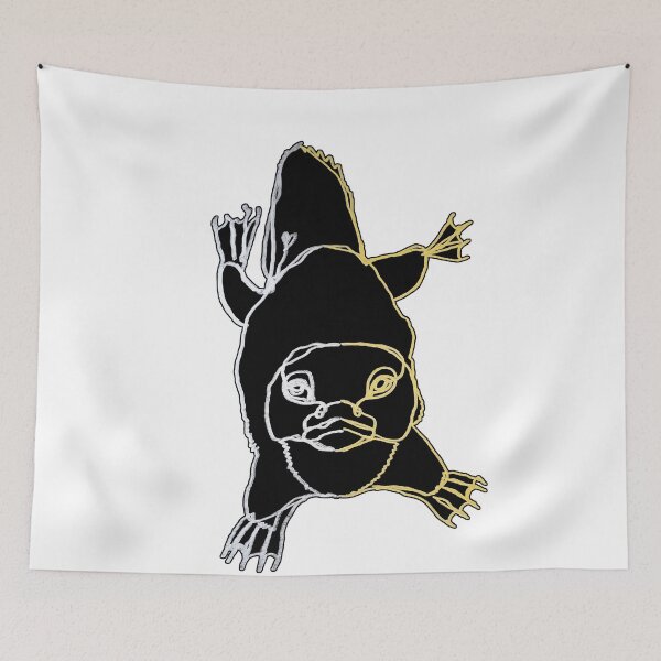 Item preview, Platypus ambidextrous line drawing  designed and sold by orangerinka.