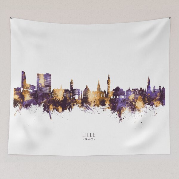 Item preview, Lille France Skyline designed and sold by ArtPrints.