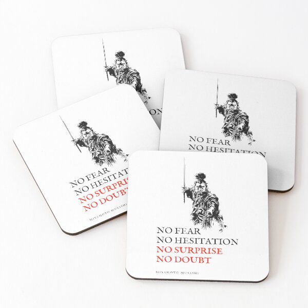 Item preview, No Fear, No Hesitation, No Surprise, No Doubt - Miyamoto Musashi quote designed and sold by TOUPOINT.