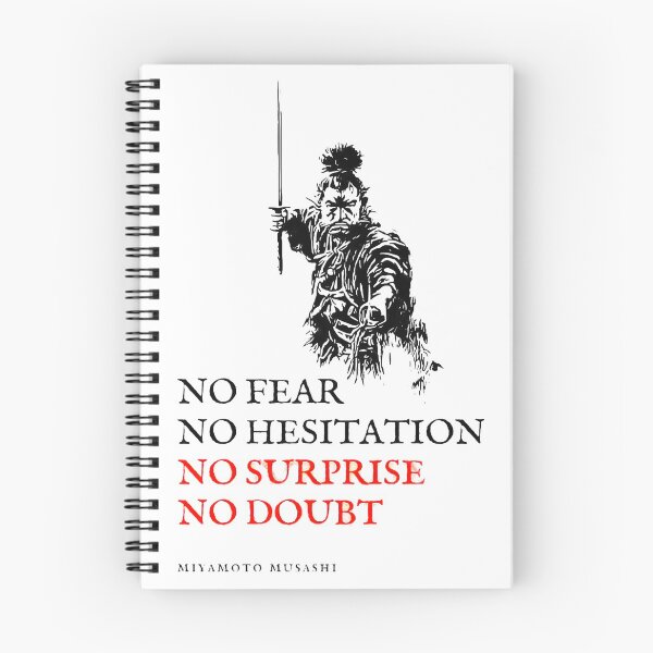 Item preview, No Fear, No Hesitation, No Surprise, No Doubt - Miyamoto Musashi quote designed and sold by TOUPOINT.