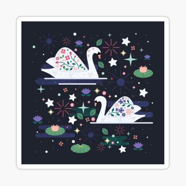 Item preview, Swans on Stars  designed and sold by CarlyWatts.