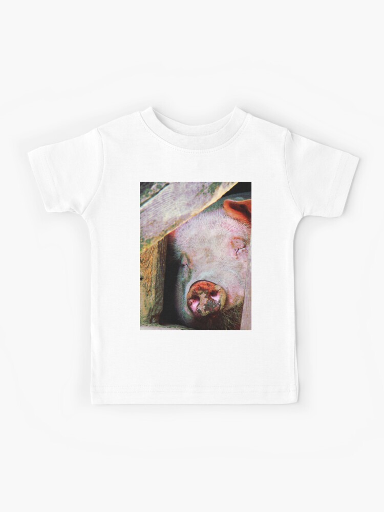 Pig Sleeping Kids T Shirt By Sudap0408 Redbubble - roblox piggy pitchers