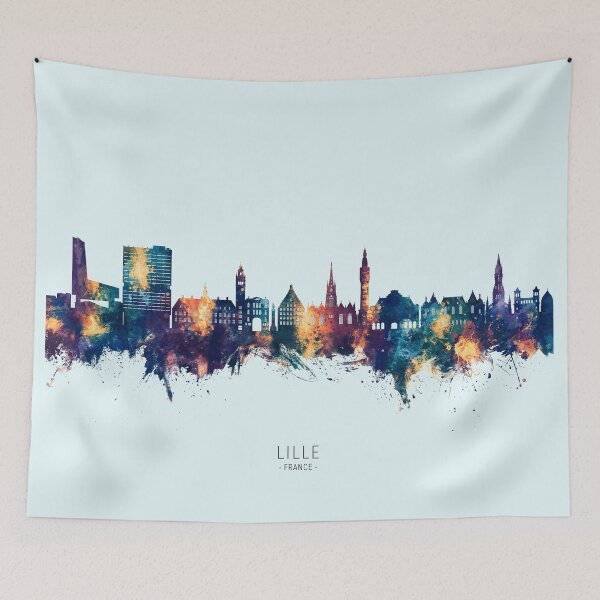 Item preview, Lille France Skyline designed and sold by ArtPrints.