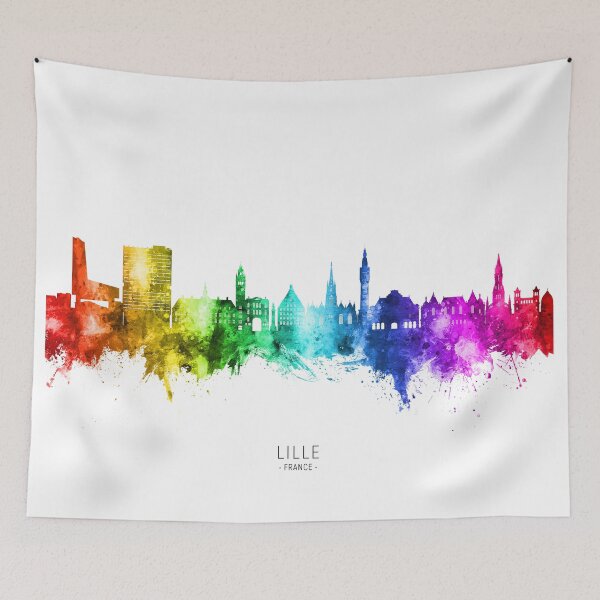 Item preview, Lille France Skyline designed and sold by ArtPrints.