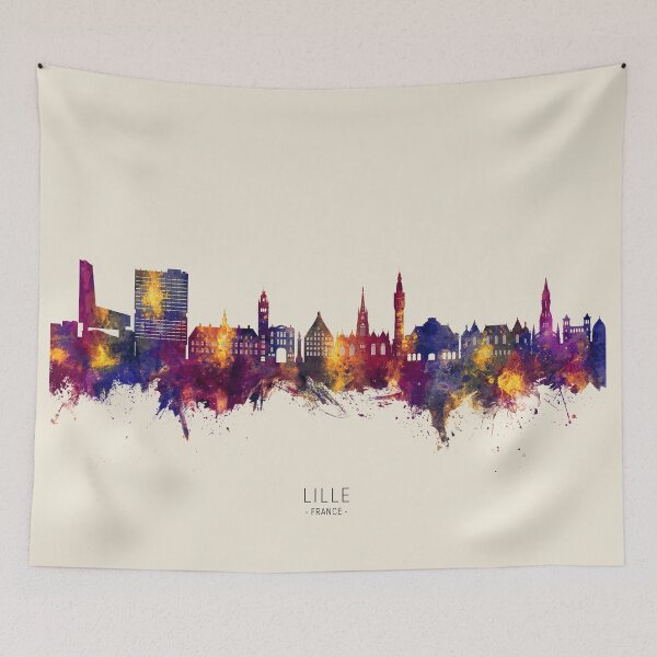 Item preview, Lille France Skyline designed and sold by ArtPrints.
