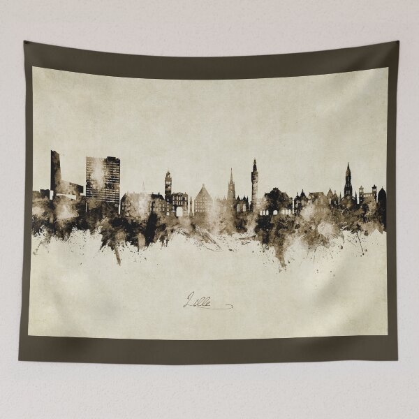 Item preview, Lille France Skyline designed and sold by ArtPrints.